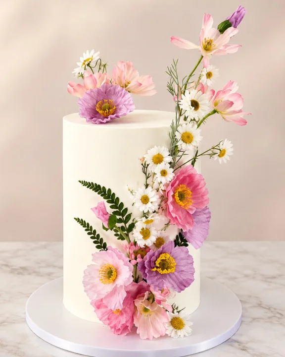 Just beautiful colours in this wedding cake for a wedding today at @brookleighestate_ , styling and coordination by @kingdomcollectiveweddings 
#odettescakesandcookies
#brookleighestate
#thekingdomcollective
#perthweddingcake
#perthweddingc